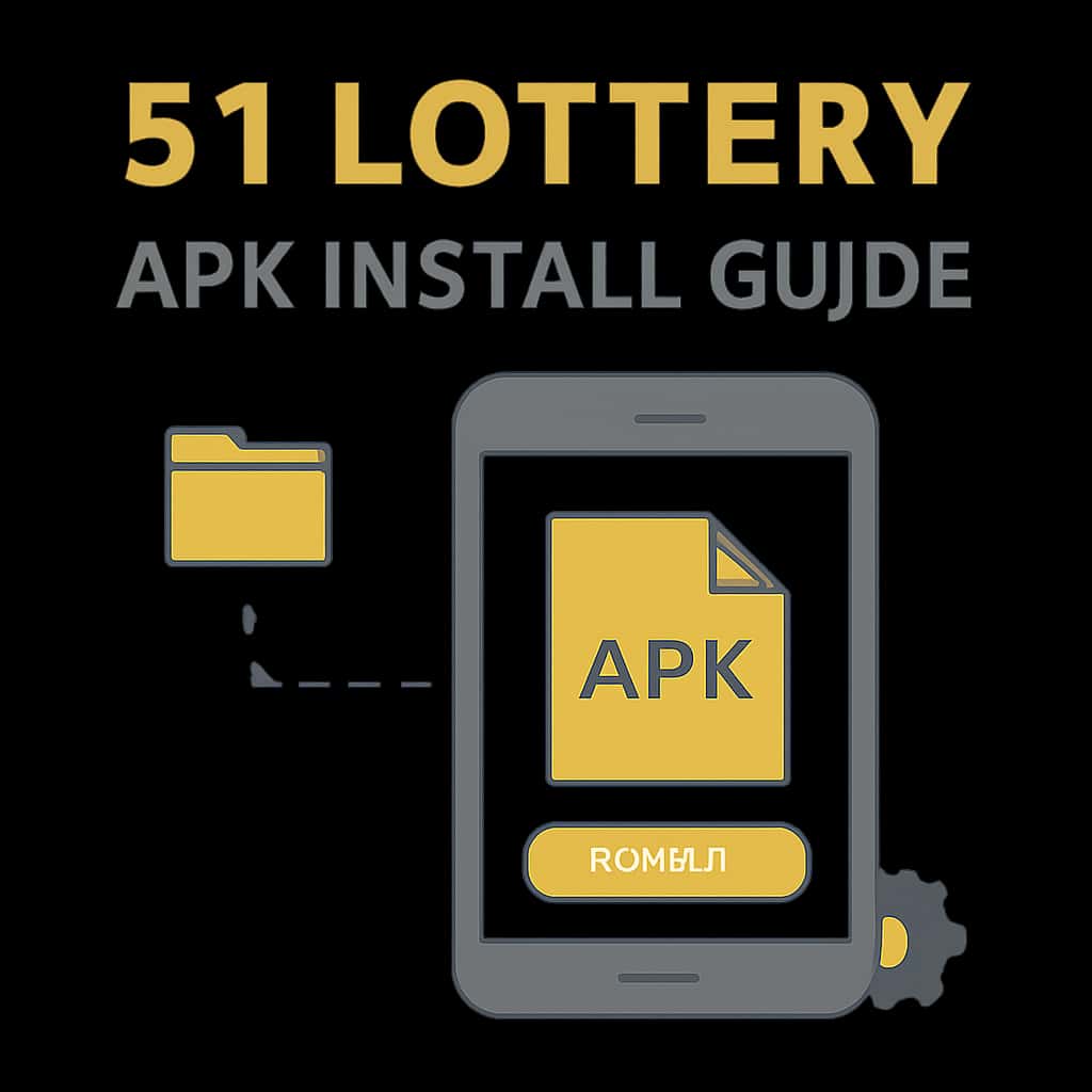Diagram illustrating the installation process for 51 Lottery APK.