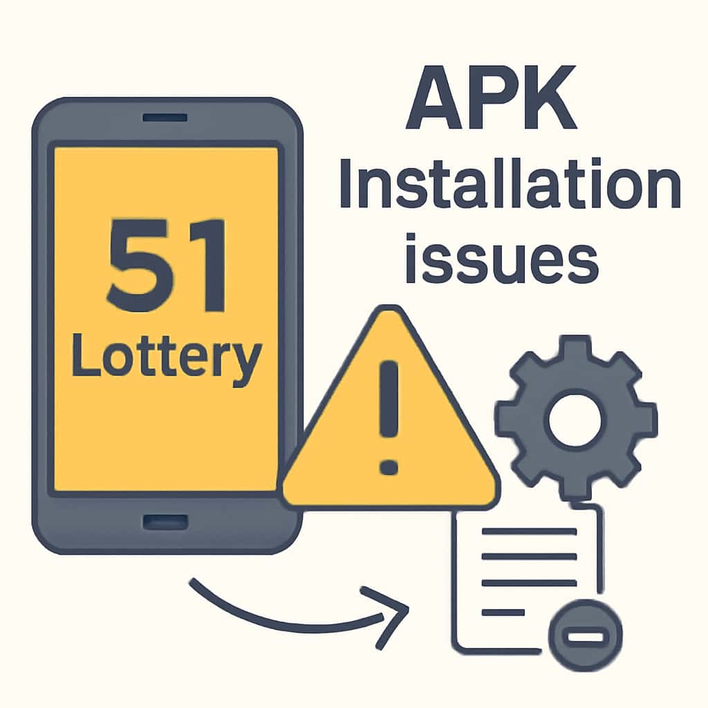 Diagram detailing the installation process for 51 Lottery APK.