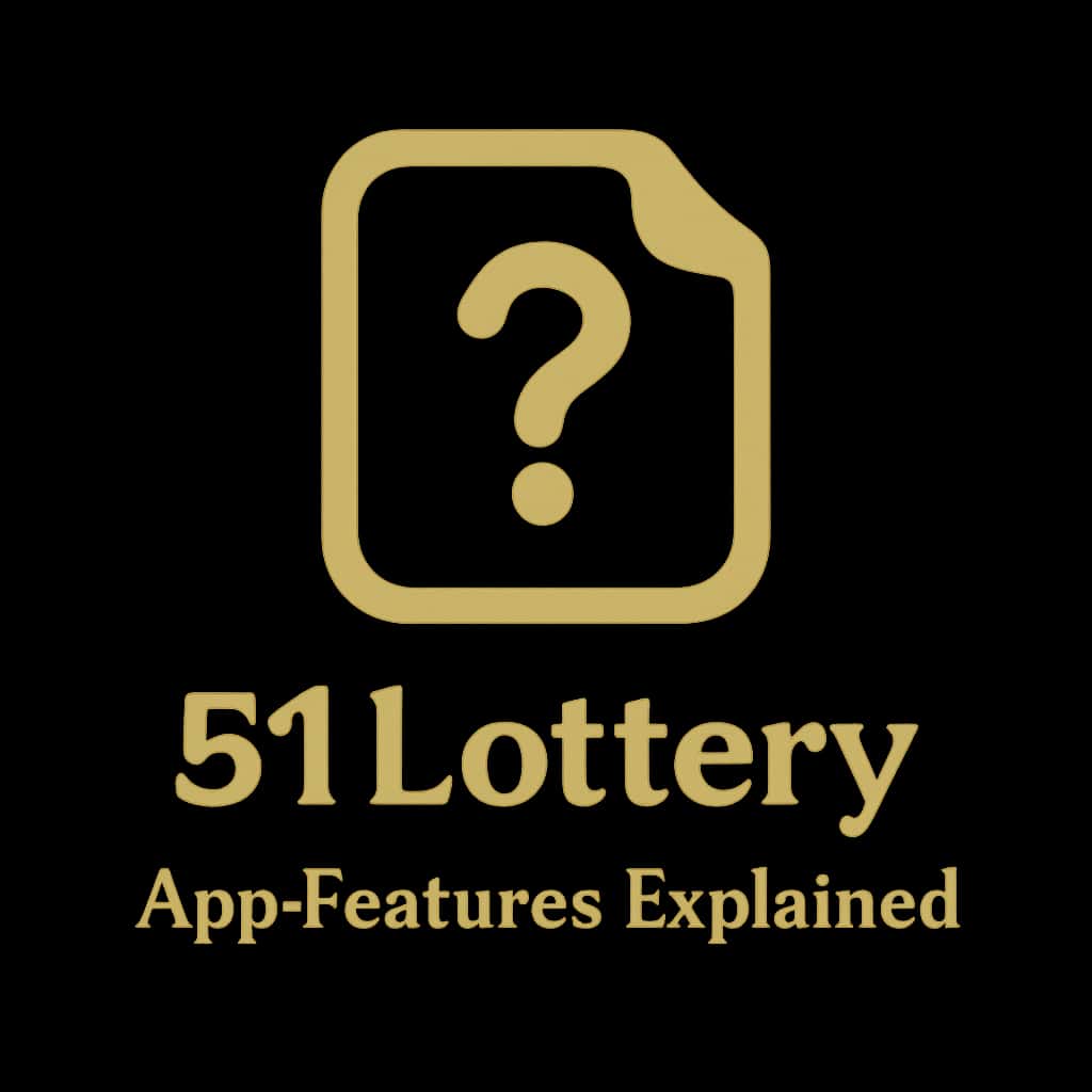A badge representing 51 Lottery app features.
