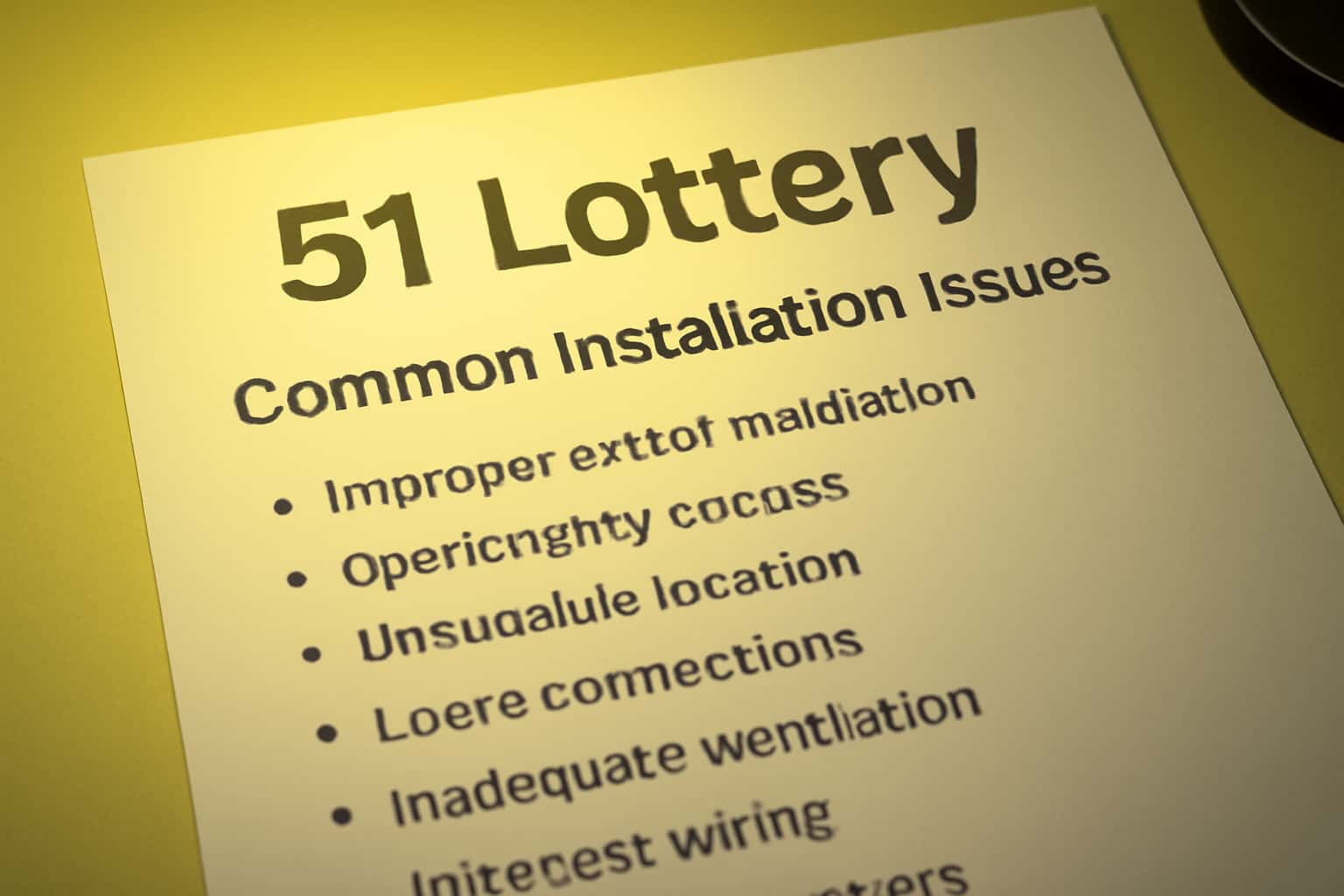 An informational graphic illustrating common installation issues related to the 51 Lottery app.