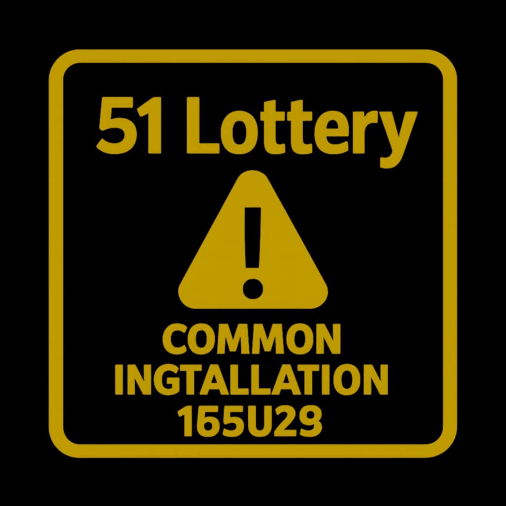 A simple badge representing the 51 Lottery installation issues.
