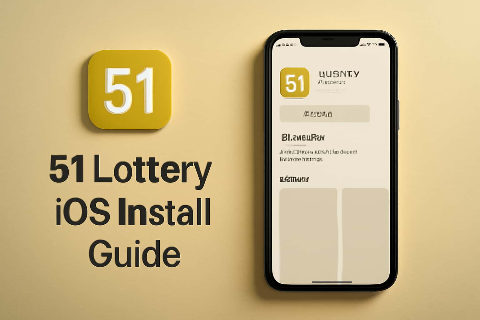 An informative representation of the 51 Lottery iOS Install Guide.