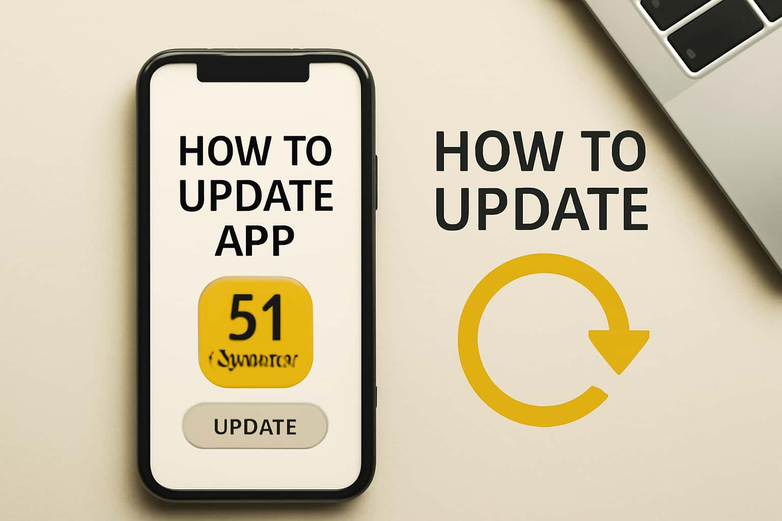 Informational scene about updating the 51 Lottery App.