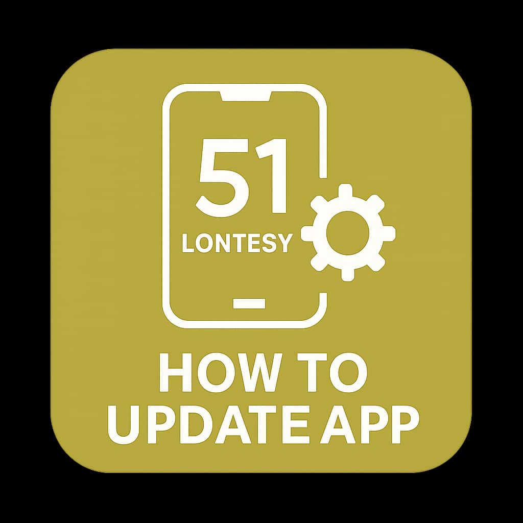 Icon representing the process to update the 51 Lottery App.