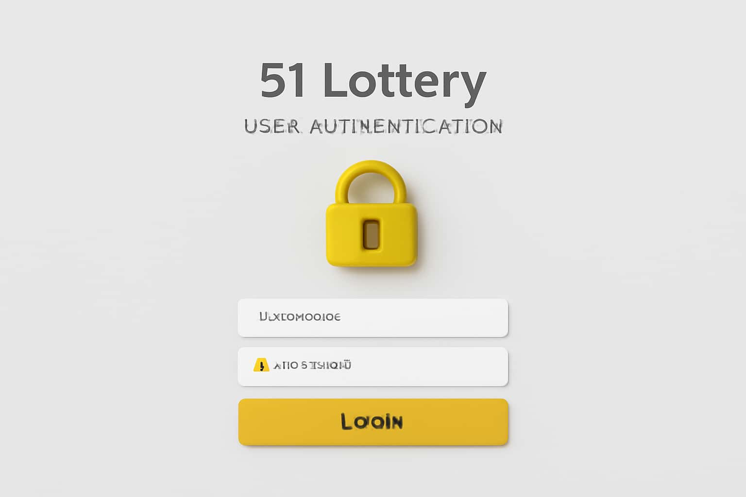 51 Lottery User Authentication Interface