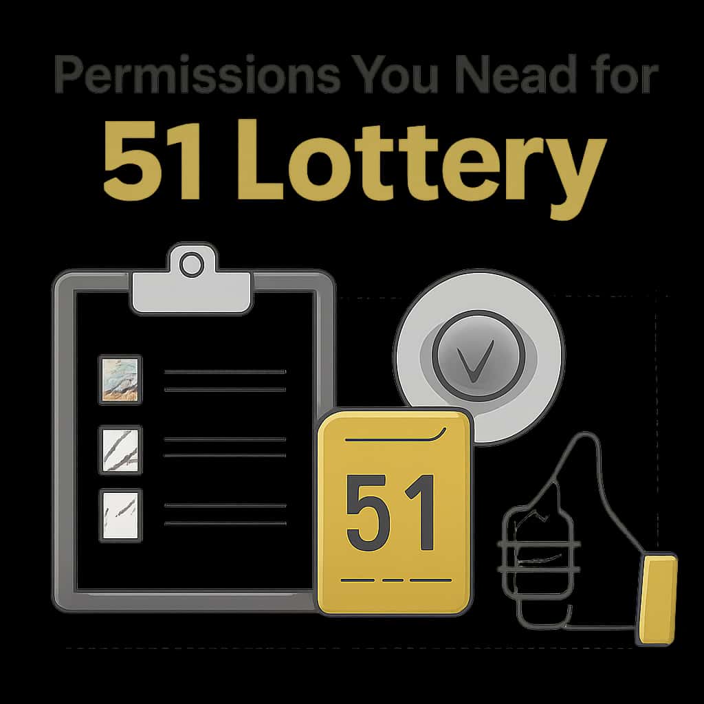 Diagram explaining necessary permissions for 51 Lottery.