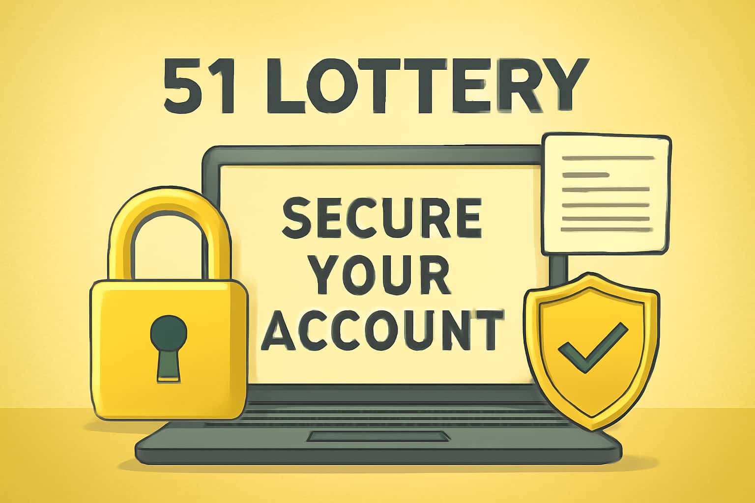 A futuristic image illustrating how to secure your 51 Lottery account.